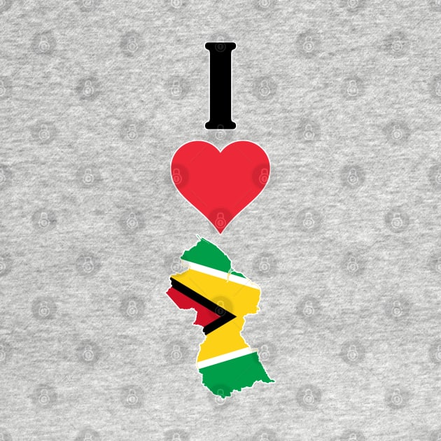 I Heart Guyana Vertical I Love Guyanese National Flag Map by Sports Stars ⭐⭐⭐⭐⭐